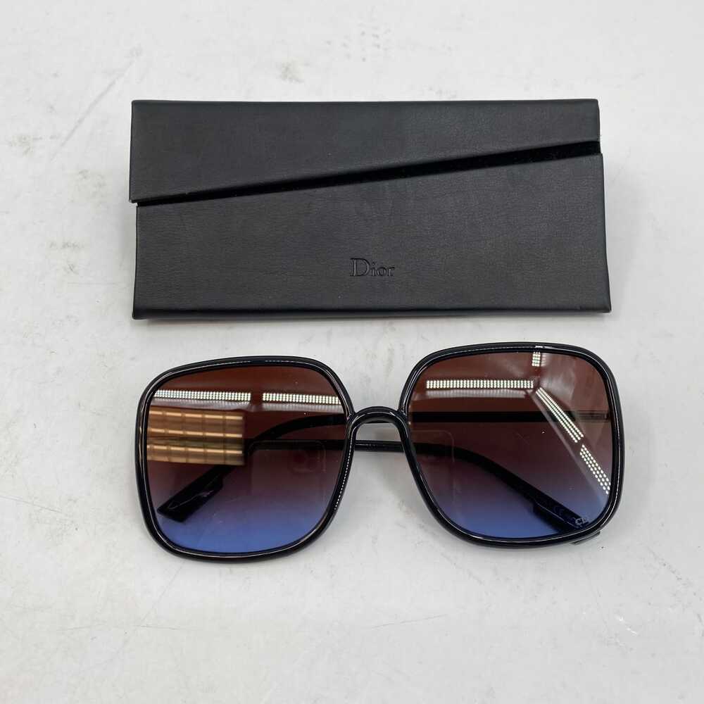Dior Black Blue Sunglasses Ombré Lenses Italian-Made Plastic Frame